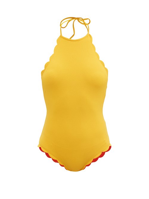Marysia - Mott Reversible Scalloped-edge Swimsuit Multi Beachwear