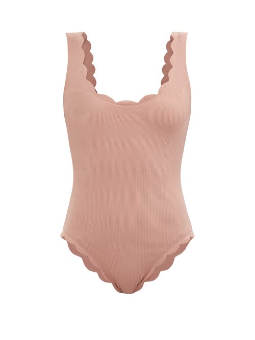 Marysia - Palm Springs Scalloped-edge Swimsuit Pink Beachwear