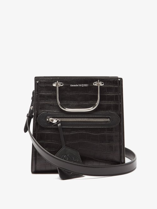 Alexander Mcqueen THE STORY CROCODILE-EFFECT LEATHER CROSS-BODY BAG