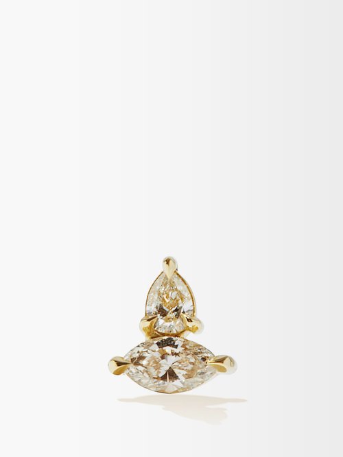 Katkim Allora Diamond & 18kt Gold Single Earring
