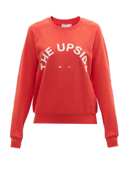 Buy The Upside - Bondi Logo-print Cotton-jersey Sweatshirt Red online - shop best The Upside 