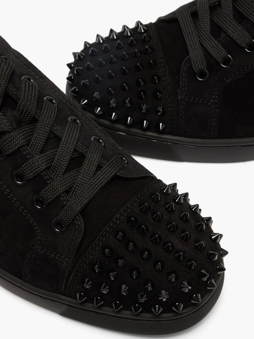 Louis Junior Spike-embellished Suede Trainers In Black