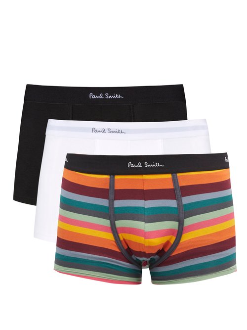 Paul Smith Pack Of Three Cotton-blend Boxer Briefs