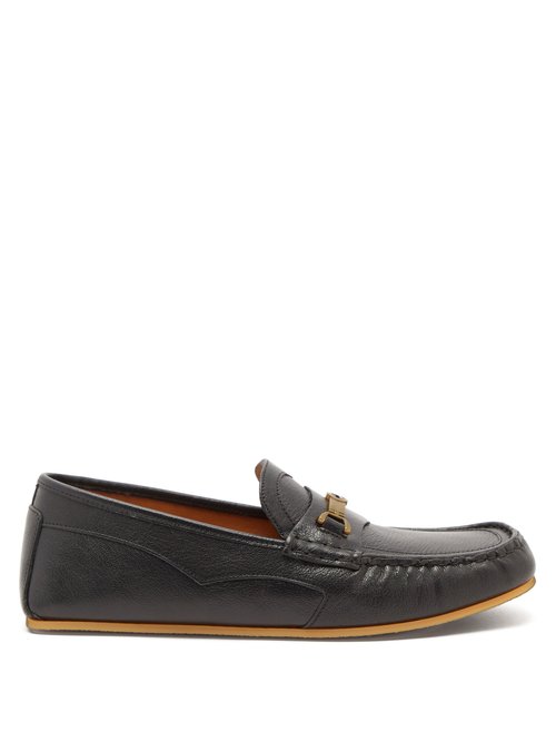 Ayrton Gg-plaque Leather Loafers