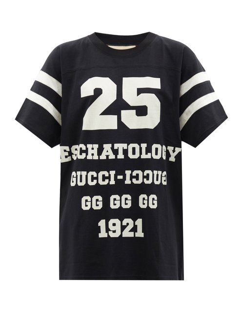 Gucci – 25 Eschatology-print Cotton-jersey T-shirt Black White