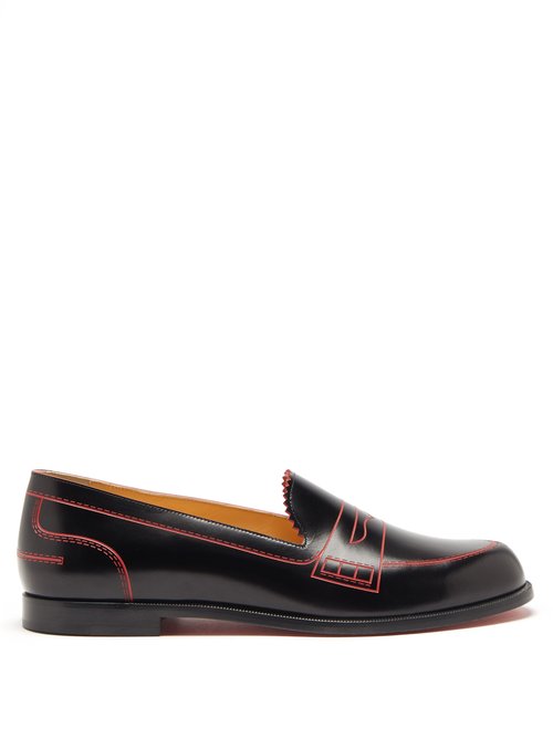 Christian Louboutin Mocalaureat Contrast-inlay Leather Loafers