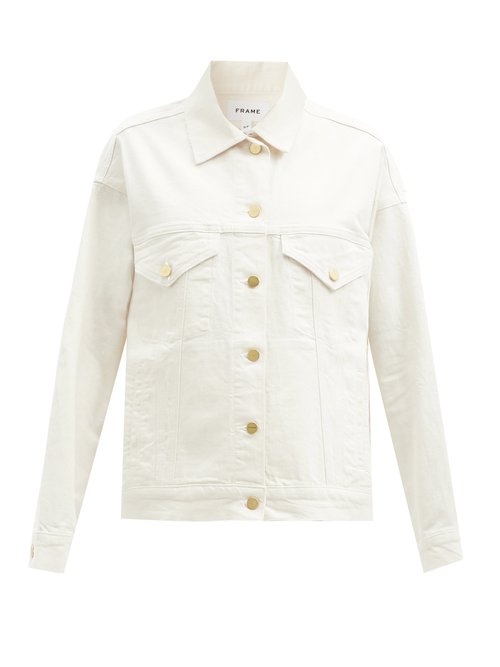 Frame - Le Oversized Denim Jacket White / Ivory