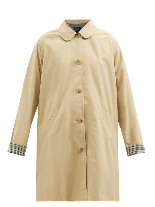 A.P.C. - Lou Single-breasted Cotton-blend Twill Coat Beige