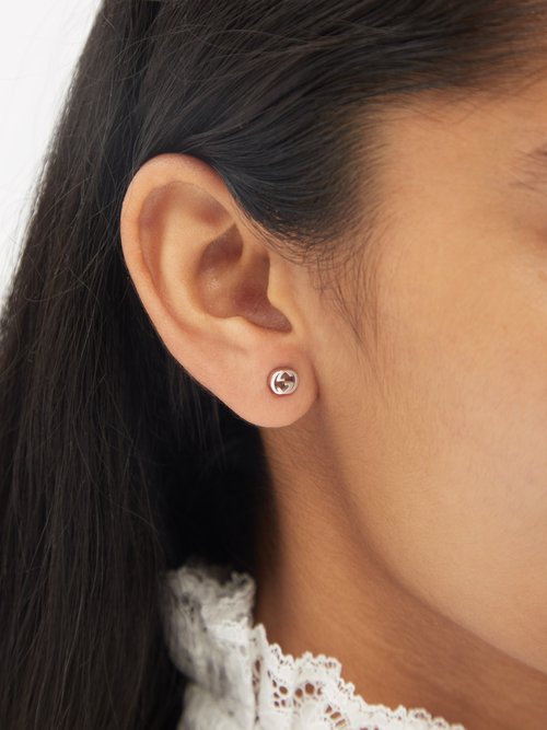 Interlocking G 18-karat gold earrings