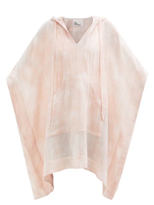 Lisa Marie Fernandez - Tie-dye Hooded Cotton-blend Kaftan Pink Beachwear