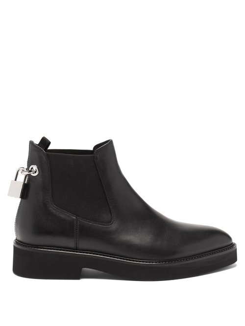 Buy Christopher Kane - Padlock Leather Chelsea Boots Black online - shop best Christopher Kane shoes sales