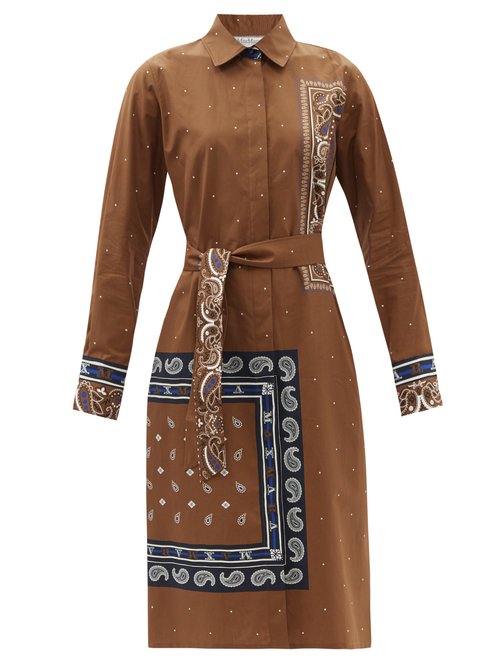 Buy Max Mara - Bussola Shirt Dress Camel online - shop best Max Mara clothing sales
