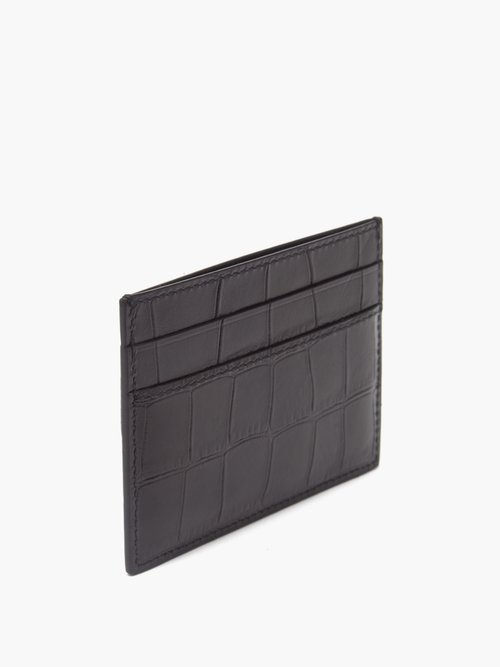 Balenciaga Black Croc Neo Classic Flap Card Holder – BlackSkinny