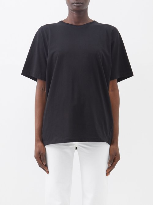 Totême - Oversized Organic-cotton Jersey T-shirt Black