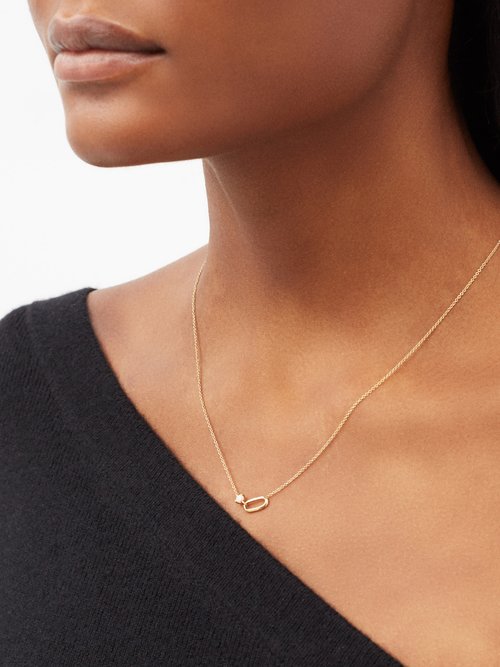 Lizzie Mandler October Birthstone Opal & 18kt Gold Necklace
