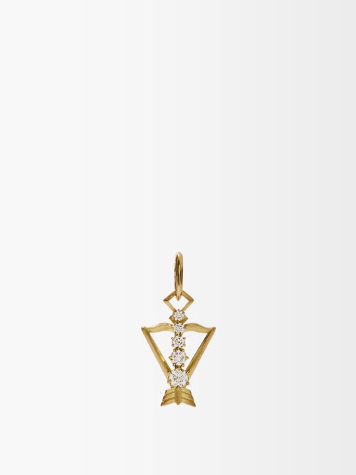 Jade Trau Sagittarius Diamond & 18kt Gold Zodiac Charm