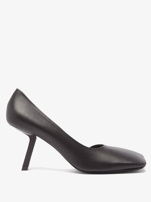 Balenciaga – Void Square-toe Leather D’orsay Pumps Black