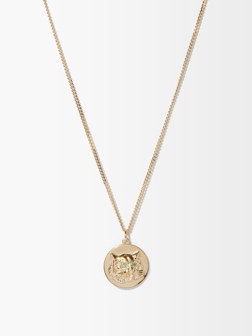 Miansai Tiger's Eye Emerald & Gold-vermeil Necklace