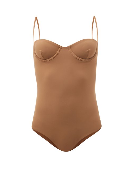 Totême - Underwired Swimsuit Light Brown Beachwear