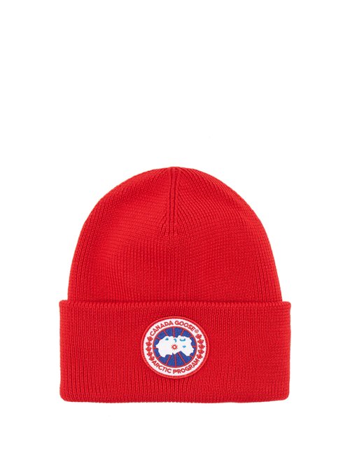Logo-patch Merino-wool Beanie Hat