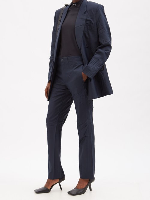 BALENCIAGA Double-Breasted Twill Blazer for Men