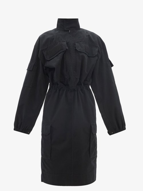 Buy Balenciaga - Cargo Ripstop Shirt Dress Black online - shop best Balenciaga clothing sales