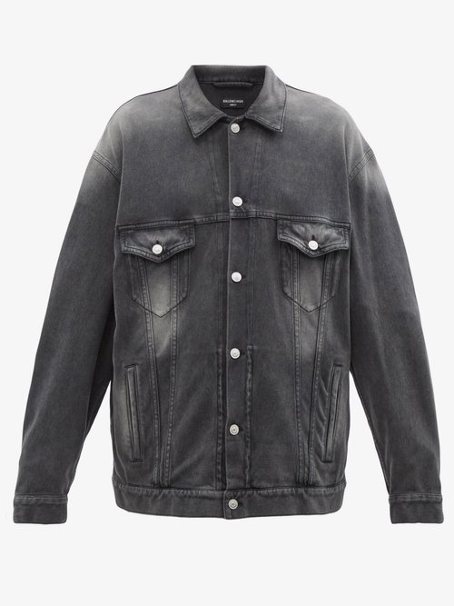 Balenciaga - Oversized Denim Jacket Black