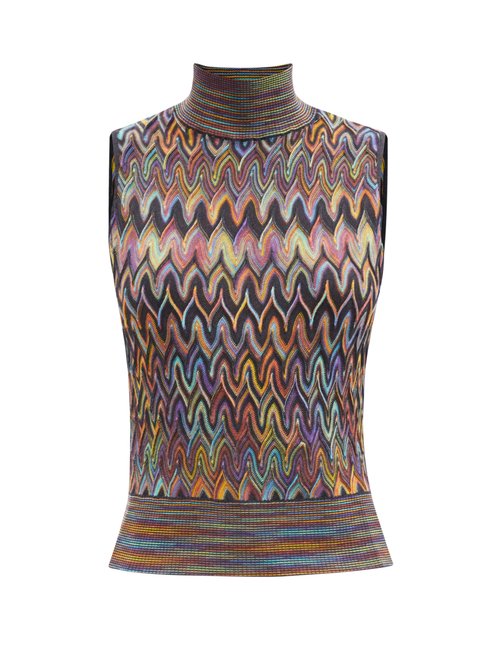 Missoni - Zig-zag Wool Sleeveless Sweater Multi