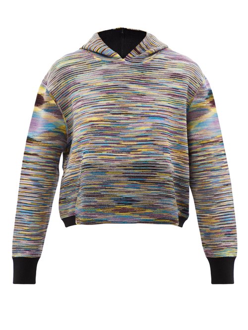 Missoni - Hooded Striped Wool-blend Sweater Multi