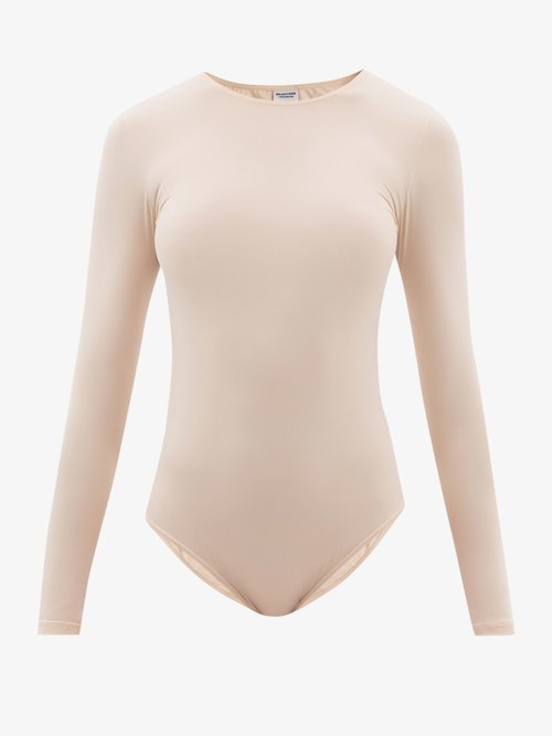 Balenciaga - Long-sleeve Jersey Bodysuit Cream