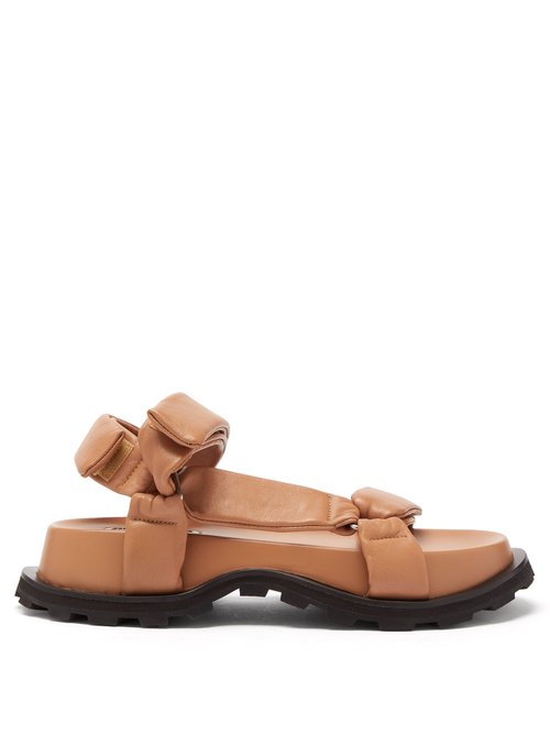 Jil Sander - Padded Nappa-leather Flatform Sandals Tan