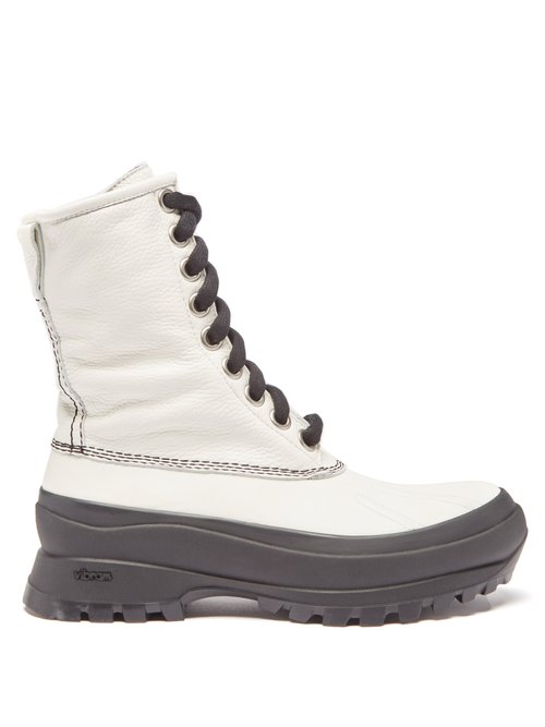 Jil Sander - Chunky-sole Grained-leather Boots White