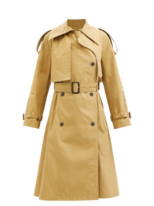Loewe - Double-breasted Belted Cotton-twill Trench Coat Camel