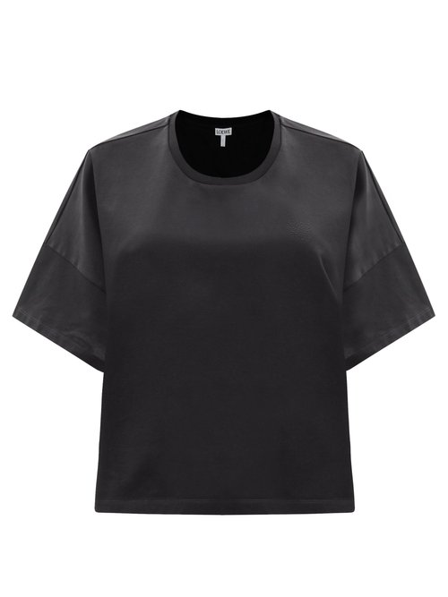 Loewe - Logo-embroidered Oversized Cotton-jersey T-shirt Black