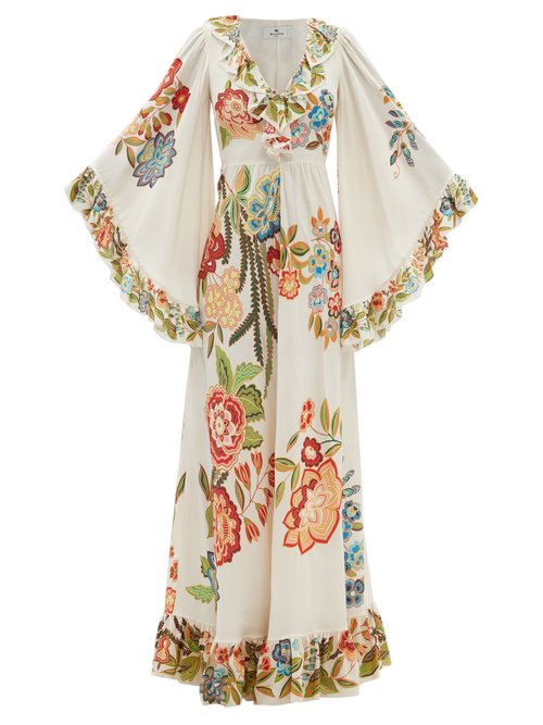 Etro - Monterey Printed Silk-crepe De Chine Maxi Dress Ivory Multi