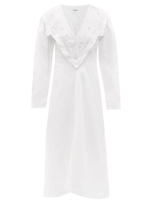 Isabel Marant Étoile - Erna Broderie-anglaise Linen Midi Dress White