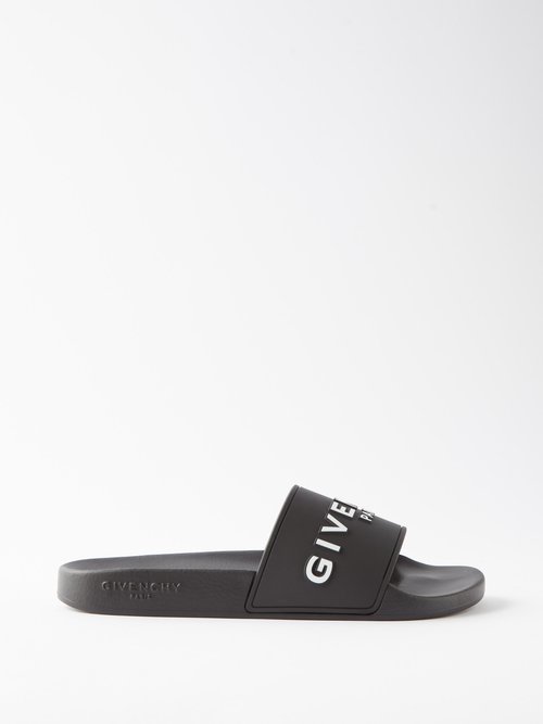 Givenchy - Logo-print Rubber Slides Black