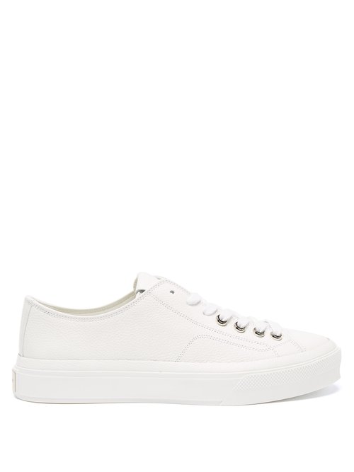 Givenchy - City Logo-plaque Leather Trainers White