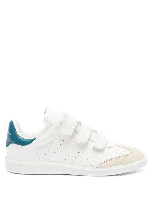 Isabel Marant - Beth Velcro-straps Leather And Suede Trainers White Multi