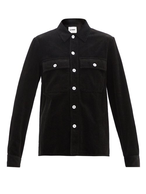 Jil Sander - Flap-pocket Cotton-corduroy Shirt Black