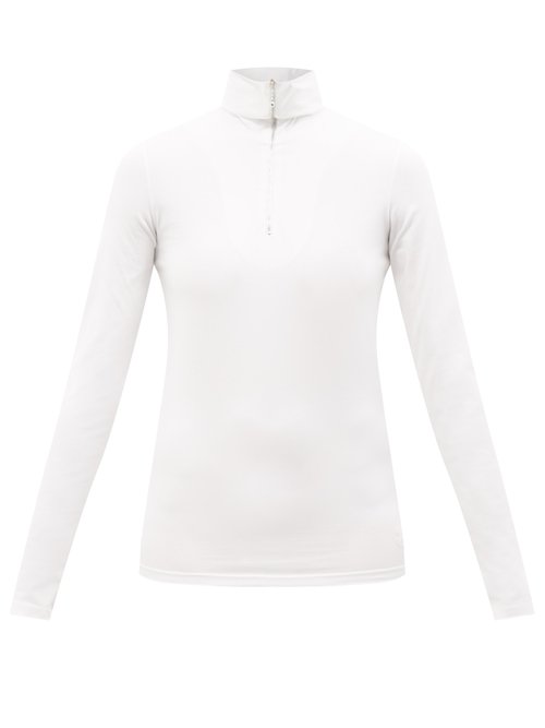 Jil Sander - High-neck Cotton-blend Jersey Top White