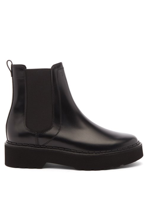 Tod’s – Raised-sole Leather Chelsea Boots Black