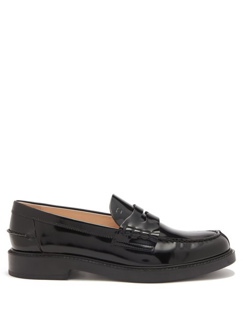 Tod's - Patent-leather Penny Loafers Black