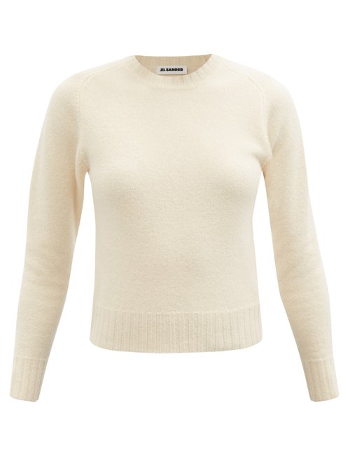 Jil Sander - Round-neck Boiled-wool Sweater Ivory
