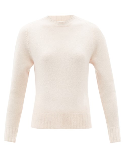 Jil Sander - Round-neck Boiled-wool Sweater Light Pink