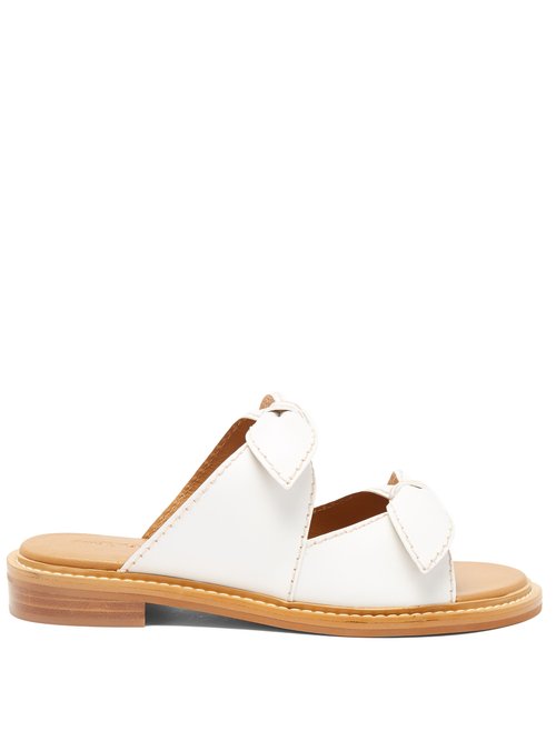 See By Chloé – Kamilla Bow-front Leather Sandals White