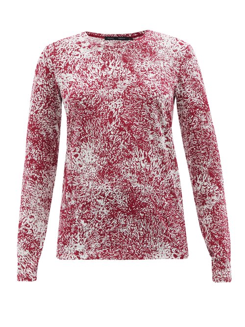 Proenza Schouler - Abstract-print Cotton-jersey T-shirt Red White