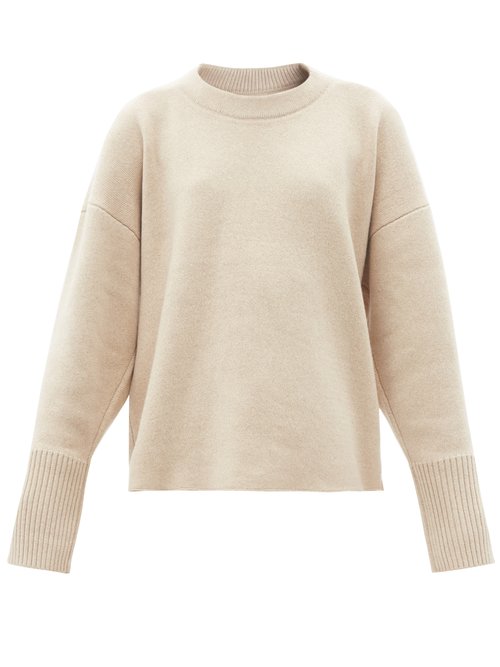 Proenza Schouler - Oversized Cutout-back Cashmere-blend Sweater Beige