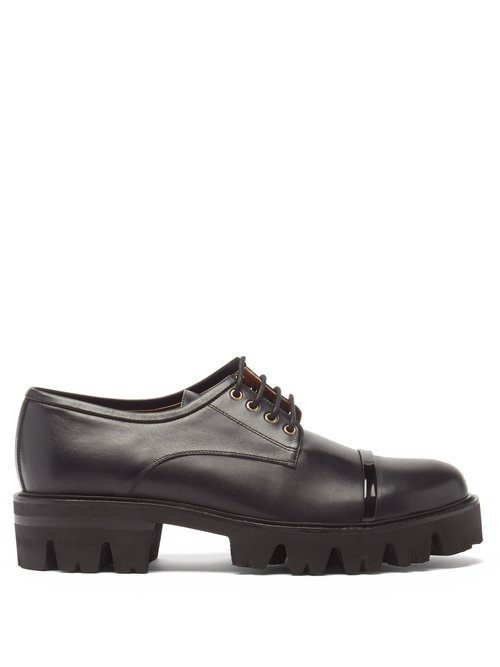 Lemaire - Crepe-sole Grained-leather Shoes Black | Coshio Online Shop