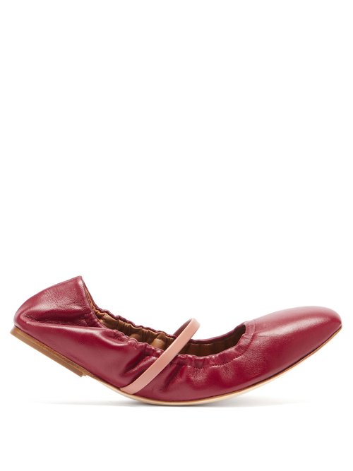 Malone Souliers – Cher Leather Ballet Flats Burgundy